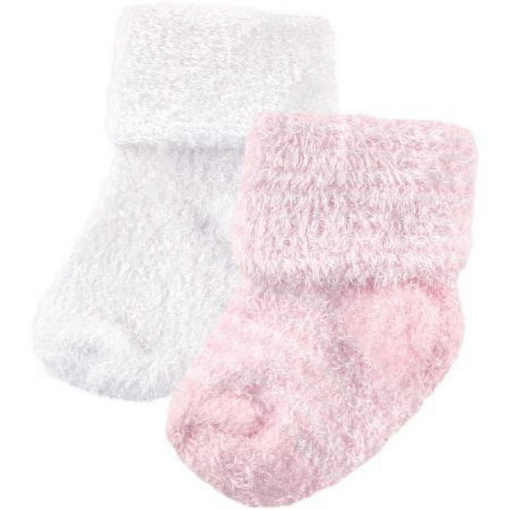 Baby Boys' and Girls' Chenille Socks 2-Pack, Choose Your Color & Size