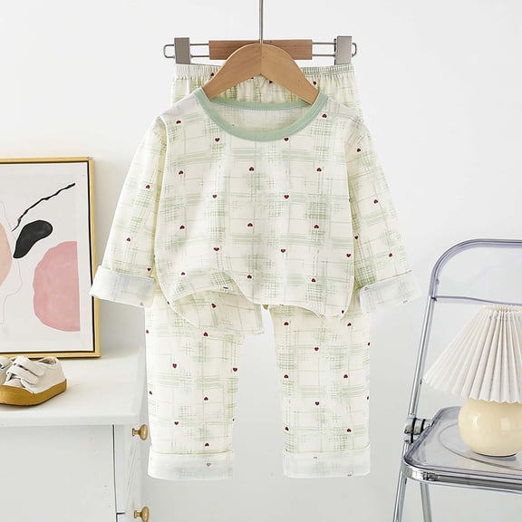 Baby Boys and Girls Fall Outfit Long Sleeved Cute Cartoon Loungewear Fall Clothes + Pants Toddler Girl Casual Set