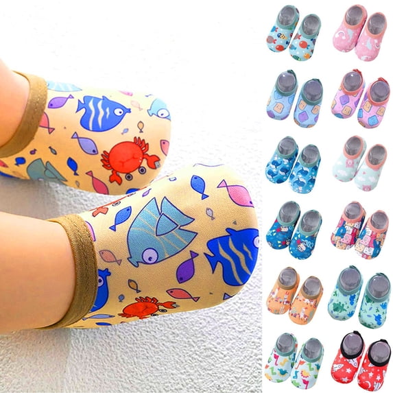 Baby Boys and Girls Swim Water Shoes Barefoot Aqua Socks Non-Slip for Beach Pool Toddler Kids