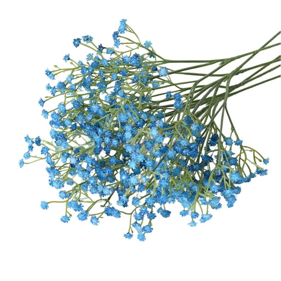 Baby Breath Artificial Flowers, 1 Pc Fake Babys Breath Gypsophila Flowers, Realistic Faux Flowers, Bouquet Flores Artificiales Decoracion for Wedding Party Home Decoration, 9x20.47 Inch, Dark Blue