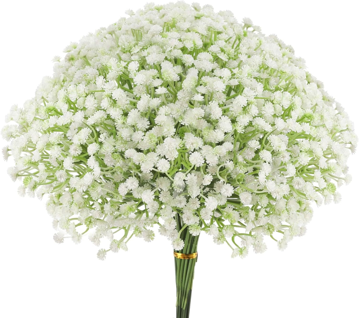 Baby Breath Flowers White Gypsophila Bouquets, Real Touch White Fake
