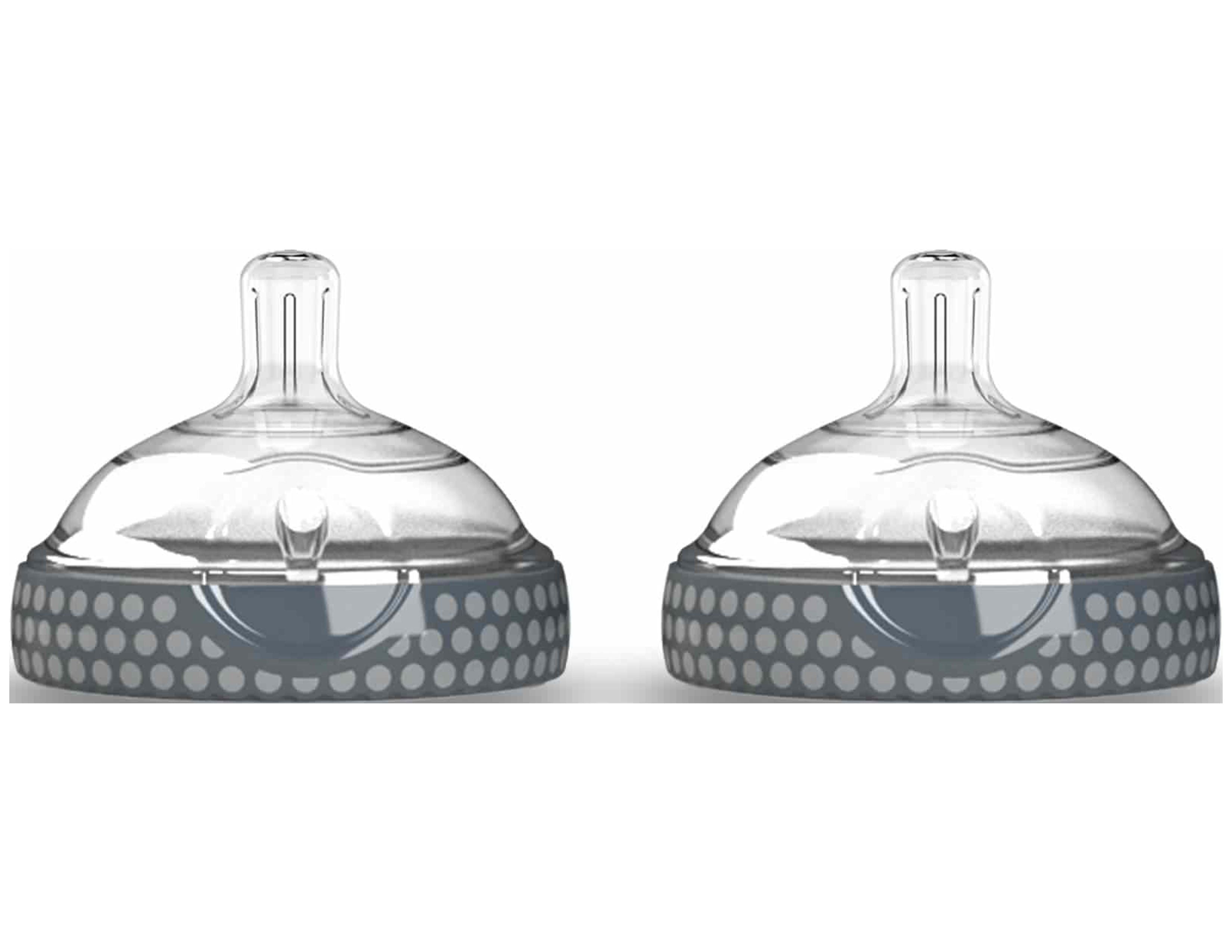 Baby Brezza Baby Bottle Replacement Parts Stage 2, 2 Pack, Grey