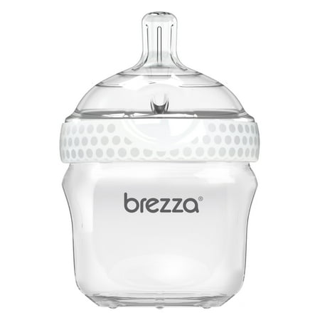Baby Brezza Natural Baby Bottle -Easiest to Clean - White, 5oz, 1 Pack