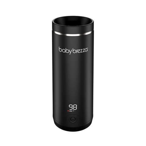 Baby Brezza Portable Warmer 3X Faster Baby Bottle Warming - Travel Breastmilk and Formula Warmer - Safe, Even Heating - Up to 9oz - No Adapters, Black