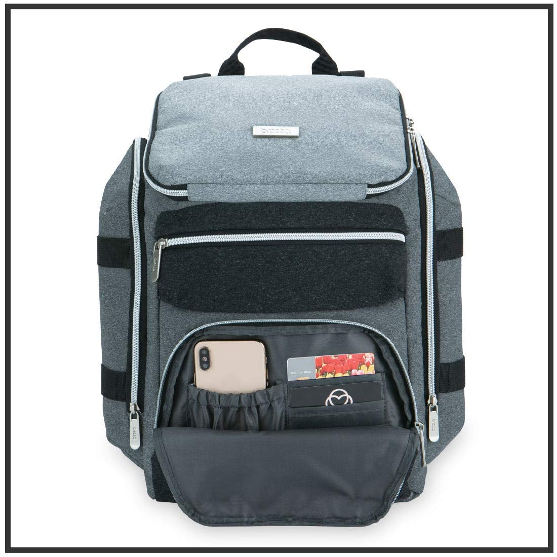 Baby Brezza Ultimate Changing Station Diaper Bag with 17 Pockets, Gray