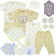 Baby Bright Newborn Baby Boy Clothes Essentials Shower Gift Set - 14 Pieces, 0-3 Months