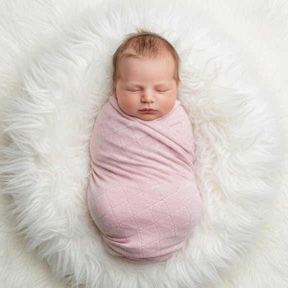 Baby Bright Baby Essentials Pink Viscose Swaddle Blanket