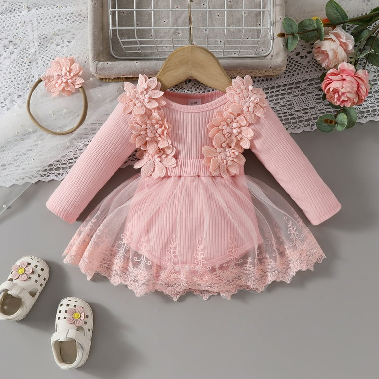 Baby Bubble Romper Baby Girl Boho Outfits Lace Ruffle Romper Dress