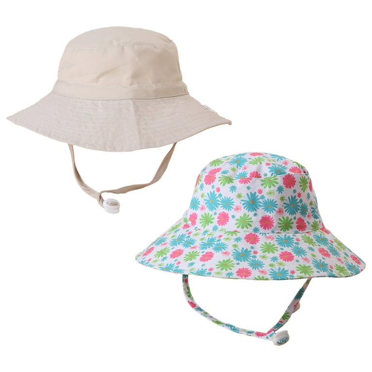 Baby Bucket Hat UPF 50+ Baby Sun Hat Cute Baby Boy Summer Beach Hat Toddler  Bucket Hats for Boys,Style 2,S，G67915 