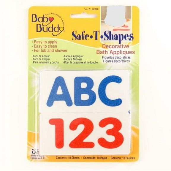 Baby Buddy Bb Safe-T-Shapes Appliques Alphabet/Numbers