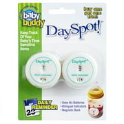 Baby Buddy DaySpot Daily Reminder Keeps Track of Freshness for Baby Food, Baby Bottles, Leftovers, White, 2 Count