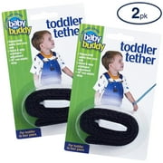 Baby Buddy Toddler Tether, Adjustable Safety Wrist Leash for Toddlers, Children, Kids, Keep Safely Nearby, Black 2 Count