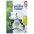 thumbnail image 1 of Baby Buddy Universal Pacifier Holder Clip- Snaps to Paci or Attach with Universal Fit Silicone Ring, Navy-Yellow Dot 1pk, 1 of 7