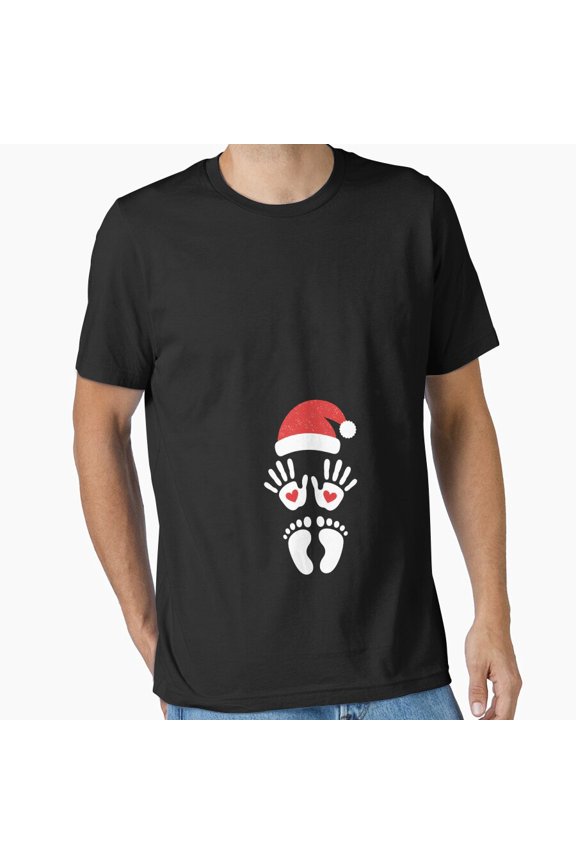 Baby Bump First Christmas Cute Pregnancy Announcement Unisex T-Shirt, up to size 5XL