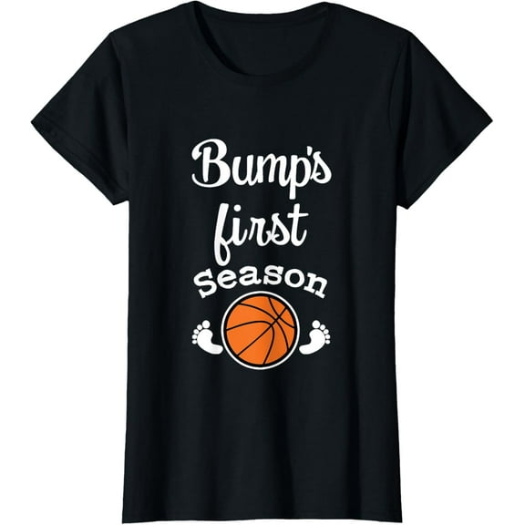 Baby Bump's First Basketball Season Women's Expecting Shirt T-Shirt100% cotton