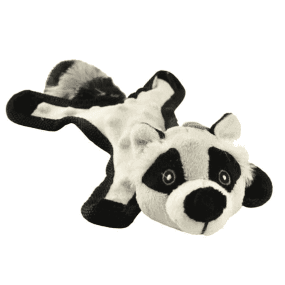 SteelDog Baby Bumpy Raccoon Plush Dog Toy, Squeaker Dog Toy with Hidden Tennis Ball Inside for Interactive Play