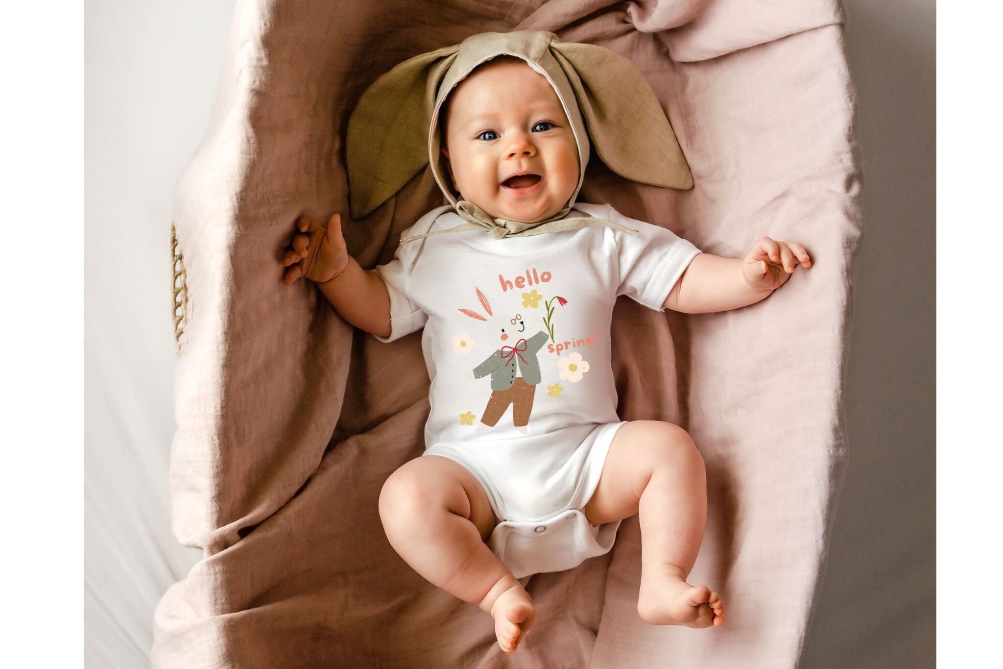 Baby Bunny, Baby Spring Clothes, Infant Easter Gift, Baby Gift, Spring ...