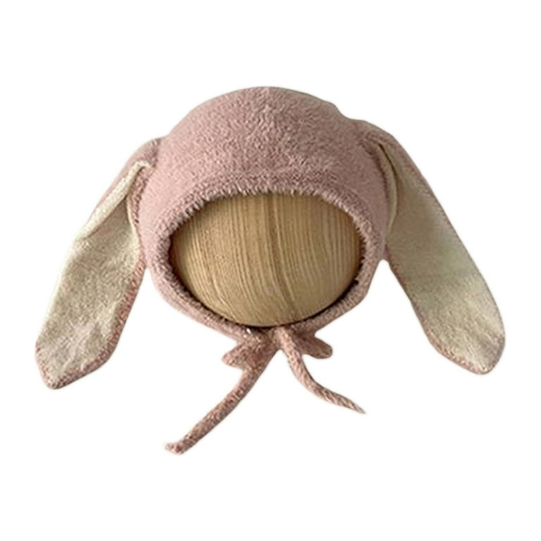 Baby Bunny Hat Bonnet Fuzzy Rabbit Ears Spring Easter Bonnet Hat