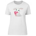 thumbnail image 1 of Baby Bunny Holding A Heart Tee Women's -Image by Shutterstock, 1 of 2
