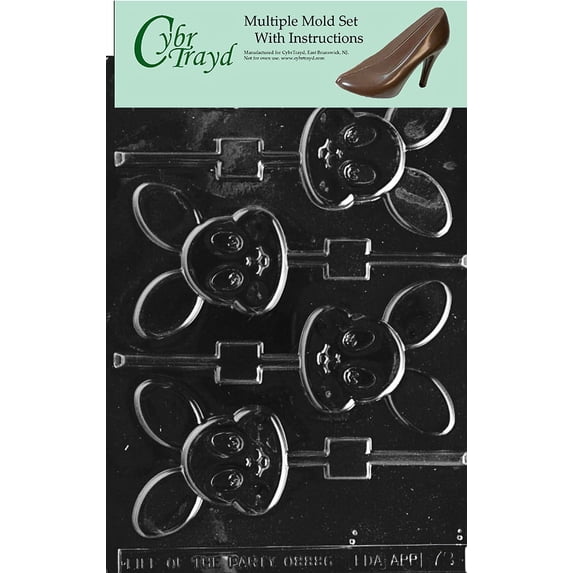 Baby Bunny Pop Chocolate Candy Mold with Exclusive Cybrtrayd Copyrighted Molding Instructions, Pack of 6