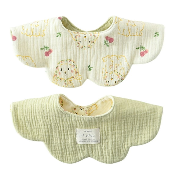 Baby Burp Cloth Double Sided Saliva Towel Newborns Teething Bib Breathable Drooling Towel 2-Use Mouth Wipe Cloth