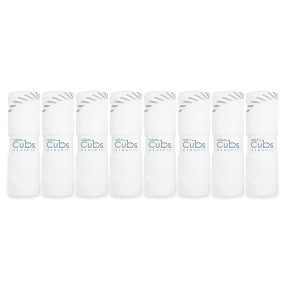 Baby Burp Cloths, 8 Pack Large 20 by 10, Washcloths Girl Boy by Comfy Cubs