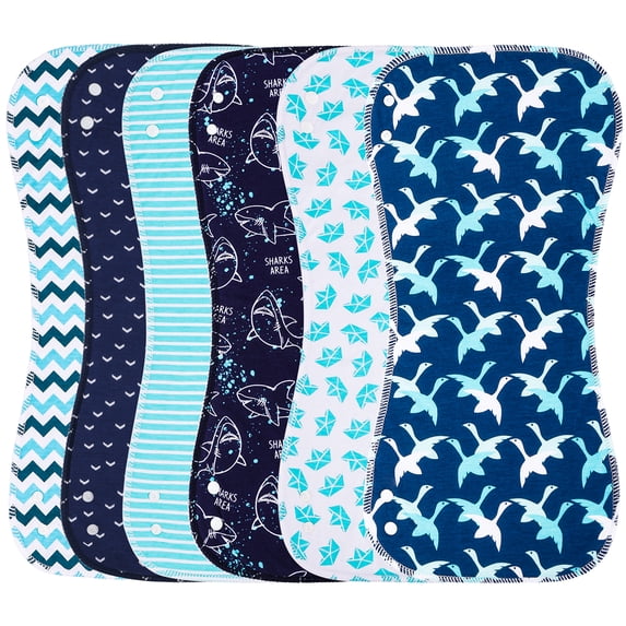 Benoxine Burp Cloths & Baby Bibs 2-in-1, 3-Layer Design Large Size ...