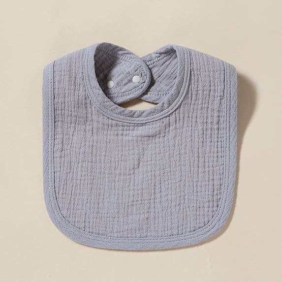 Baby Burp Cloths Solid Absorbent Spit Milk Pad Towel Girls Boys 4 Layers Bibs for Toddlers Grey