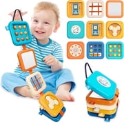 Montessori Baby Busy Board Toy for 1 Year Old, 8-in-1 Sensory Activity Cube for Toddlers 1-3, First Birthday Gifts for 12-18 Months Old Boys Girls