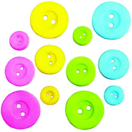 Baby Button Molded Sugar Cake/Cupcake Decorations - 12 ct