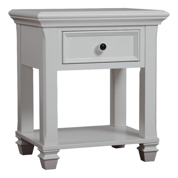 Baby Cache Glendale Nightstand in Pure White