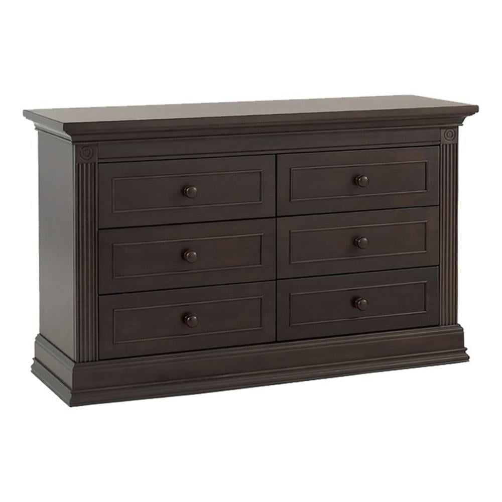 Baby Cache Montana 6-Drawer Traditional Wood Dresser in Espresso