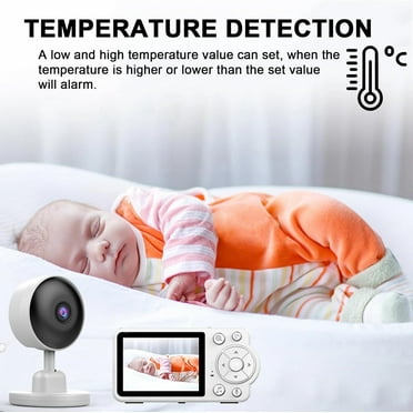 Baby Camera Monitor, Baby Monitor with Camera and Audio, No WiFi Baby Camera Monitor with VOX Mode, 2.8” Display, Infrared Night Vision, Two-Way Audio, Temperature Sensor and Lullabies