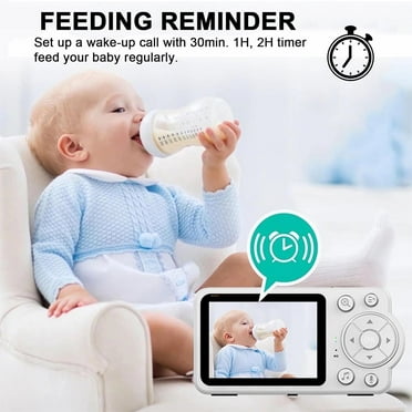 Baby Camera Monitor, Baby Monitor with Camera and Audio, No WiFi Baby Camera Monitor with VOX Mode, 2.8” Display, Infrared Night Vision, Two-Way Audio, Temperature Sensor and Lullabies