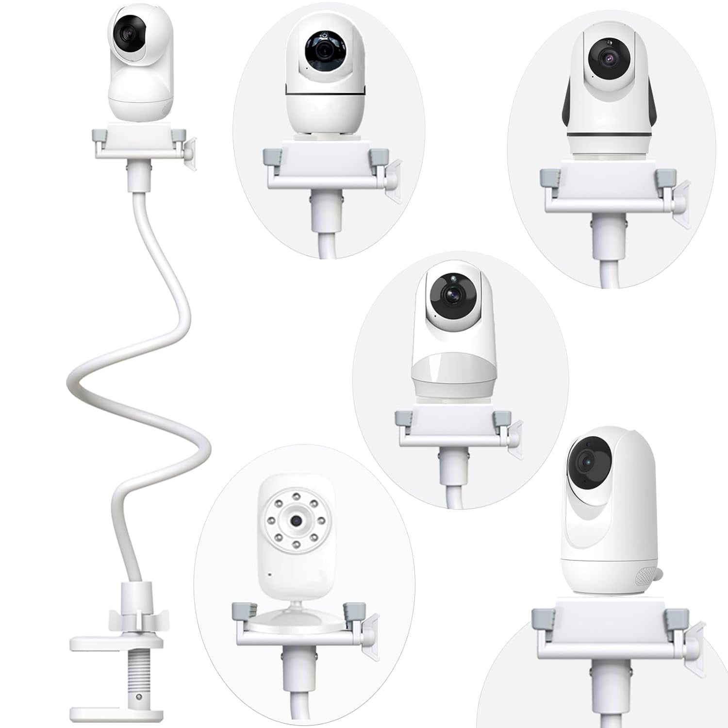 Baby Camera Monitor Mount Flexible Holder Stand Compatible with , HB6550/HB65/HB66/HB6560/,,,,, Cameras and with 1/4" Baby Cameras Stand