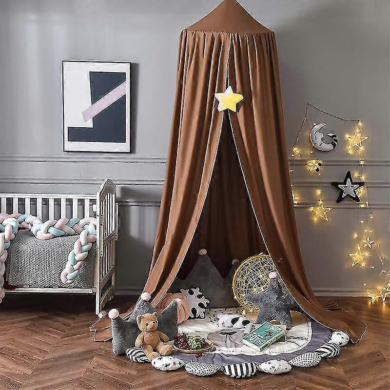 Baby Canopy Chiffon Baby Canopy Crib Play Tent Nursery Canopy Height: 240cm Hem Length: 260cm-XinHan