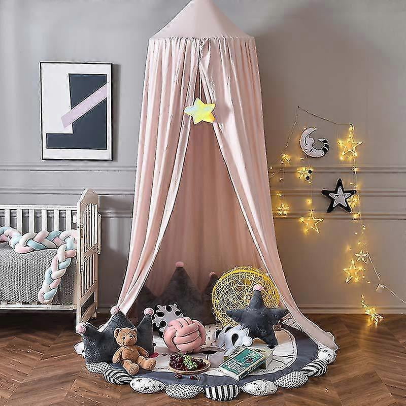 Baby Canopy Chiffon Baby Canopy Crib Play Tent Nursery Canopy Height: 240cm Hem Length: 260cm-XinHan