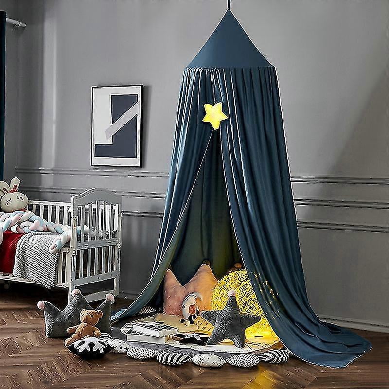 Baby Canopy Chiffon Baby Canopy Crib Play Tent Nursery Canopy Height: 240cm Hem Length: 260cm-XinHan