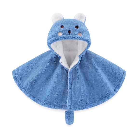 Baby Cape for Kids Double Layer Cute Cloak Toddler Poncho Outerwear Boys Girls Travel Party Photo Cover Up with Sweet Everyday Look and Cozy Hood