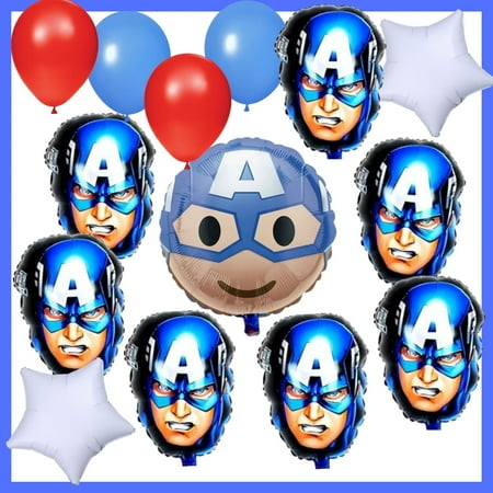 Baby Captain America Balloon Bouquet - 14-Piece Power Set!