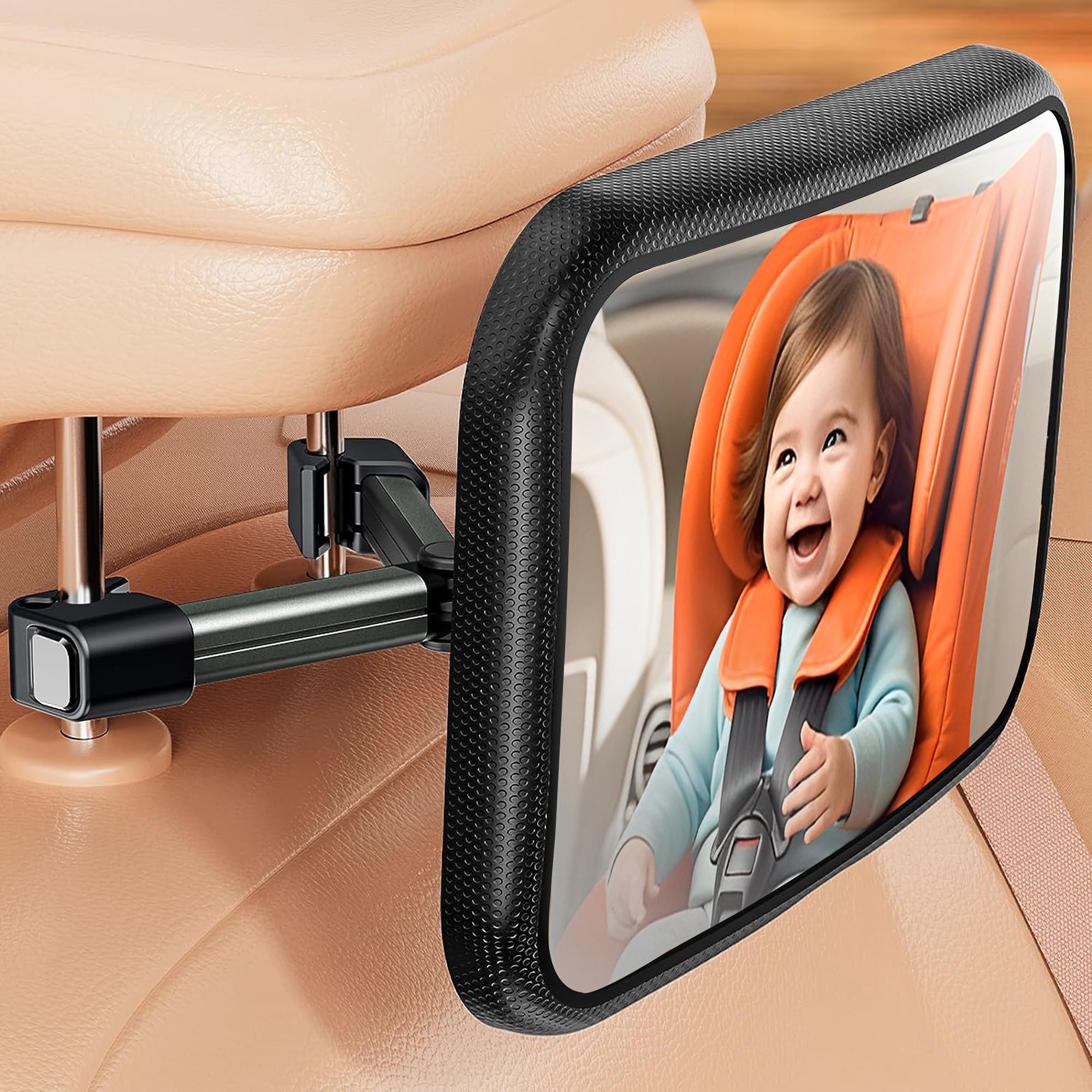 QZ Inc Baby Car Seat Mirror, Rear View, Safe, Fits Most Cars ...