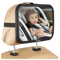 thumbnail image 1 of Baby Car Mirror Most Stable Backseat Mirror with Premium Matte Finish,Ultra High Definition PMMA Material, Secure and Shatterproof,Black, 1 of 3