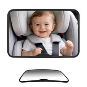 Baby Car Mirror with Premium Matte Finish for Rear Facing Infant with Wide Crystal Clear View, Shatterproof, Safety and stable, Crash Tested and Certified