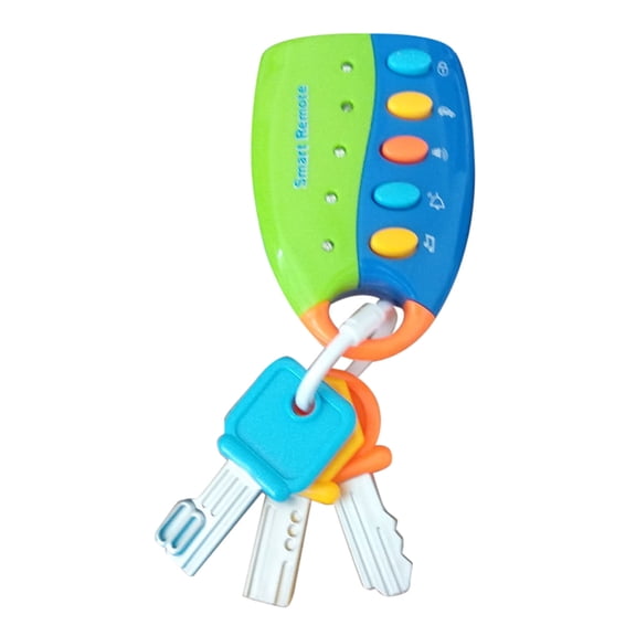 Baby Car Remote Key Toy - Musical Toddler Keychain with Flashlight & Realistic Sounds