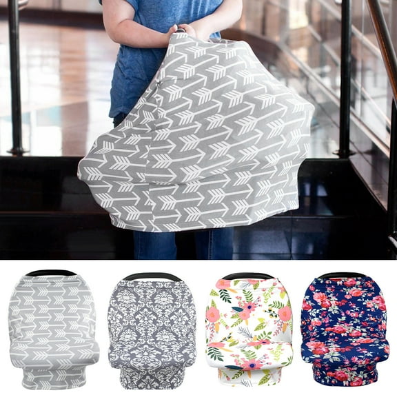 Baby Car Seat Canopy Covers Nursing Cover Breastfeeding Scarf Infant Stroller Cover Carseat Canopy for Baby Girls Boys