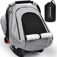 thumbnail image 1 of Baby Car Seat Cover for Babies,Patented Waterproof Baby Car Seat Cover for Boys & Girls,Infant Car Seat Cover Canopy for Girls,Windproof Car Seat Canopy for Boys, Keeps Babies Warm and Cozy (Gray), 1 of 9