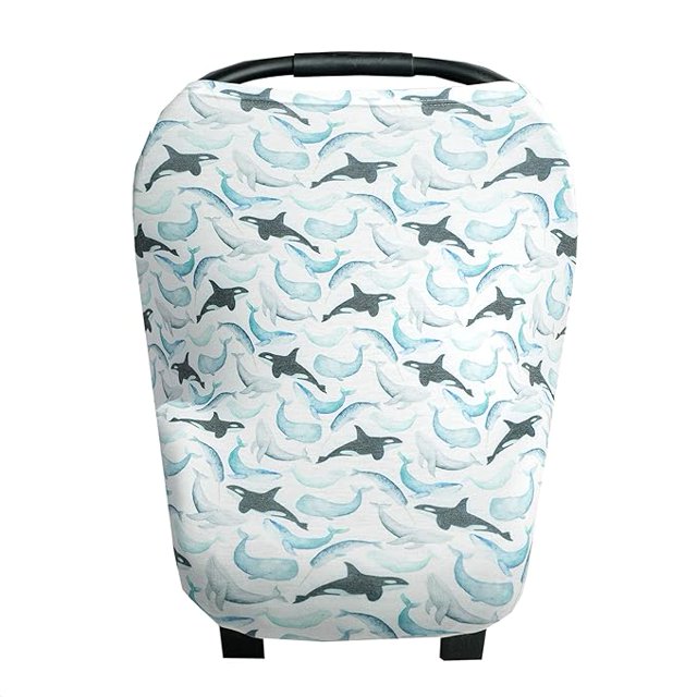Baby Car Seat Cover Canopy and Nursing Cover MultiUse Stretchy 5 in 1