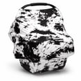 thumbnail image 1 of Baby Car Seat Cover & Nursing Cover, Stretchy 5-in-1 Breastfeeding Canopy with Carry Pouch, Black Tie-Dye, 1 of 7