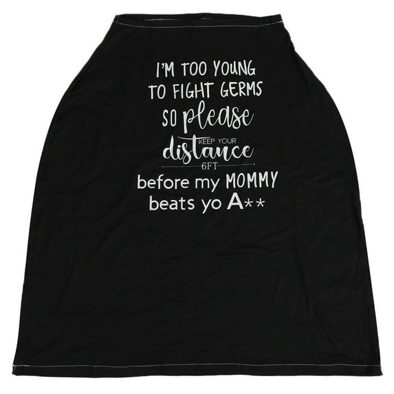 , Baby Car Seat Cover Nursing Scarf- Stretchy Cover Unisex Breastfeeding Cover For Boy Girl Outside Black