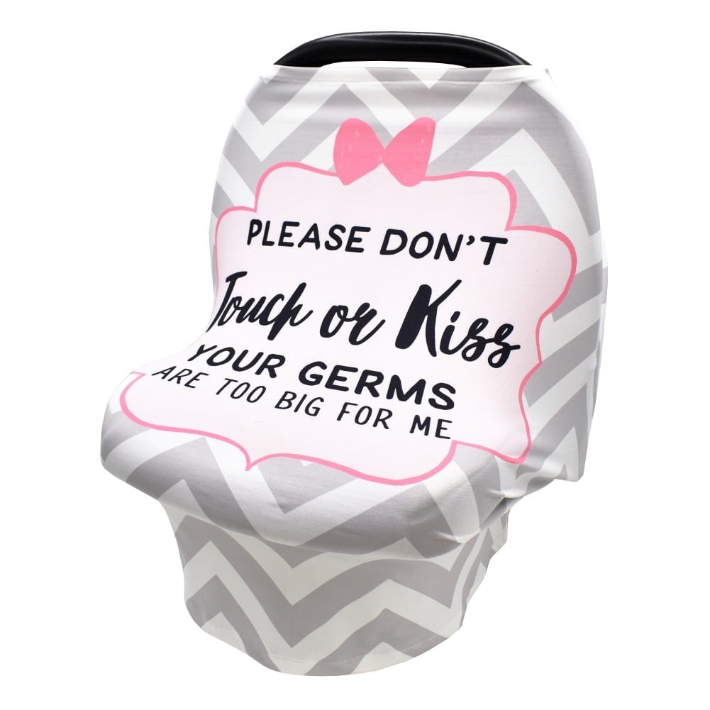 Baby Car Seat Cover, Practical Breastfeeding Cover, Multifunctional For Taking As Baby Apron Gray (Girl)